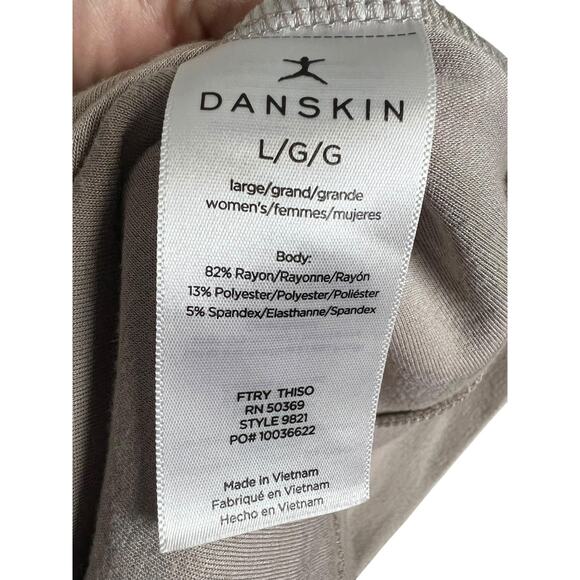 Danskin Sweatshirt Womens Large Beige V Neck Collared Relaxed Pullover Top - Picture 6 of 6